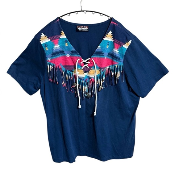 Ozark Mountain Tops - Ozark Mountain Vintage Blue Top
